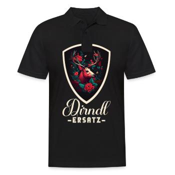 Dirndl Ersatz Dirndl Trachten Kostüm Dirndl Ersatz - Männer Poloshirt - Schwarz - Vorne - Kai (181cm)
