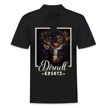 Dirndl Ersatz Dirndl Trachten Kostüm Dirndl Ersatz - Männer Poloshirt - Schwarz - Vorne - Kai (181cm)