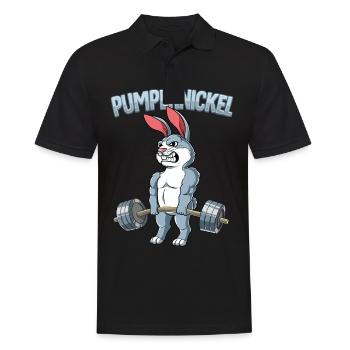 Pumpernickel Bodybuilding Fitness Gym - Männer Poloshirt - Schwarz - Vorne - Kai (181cm)