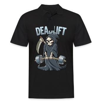 Deadlift Bodybuilding Fitness Gym - Men's Polo Shirt - black - Front - Kai (181cm)