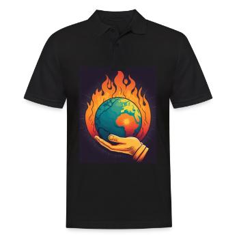 Climate Protection Global Warming Environment Climate Earth - Men's Polo Shirt - black - Front - Kai (181cm)