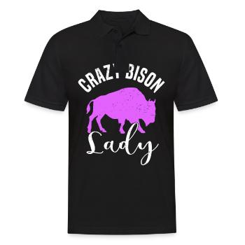 Buffalo Bison Ox Indian American - Men's Polo Shirt - black - Front - Kai (181cm)