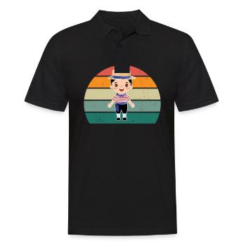Italiener Italien Rom Turin Neapel Venedig Pasta - Männer Poloshirt - Schwarz - Vorne - Kai (181cm)