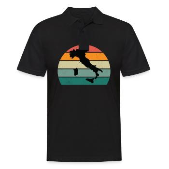 Italiener Italien Rom Turin Neapel Venedig Pasta - Männer Poloshirt - Schwarz - Vorne - Kai (181cm)