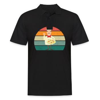 Italiener Italien Rom Turin Neapel Venedig Pasta - Männer Poloshirt - Schwarz - Vorne - Kai (181cm)