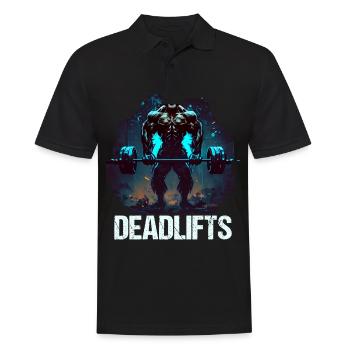 Deadlifts Gym Fitness Lustiges Training - Männer Poloshirt - Schwarz - Vorne - Kai (181cm)