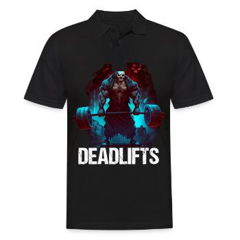 Deadlifts Gym Fitness Lustiges Training - Männer Poloshirt - Schwarz - Vorne - Kai (181cm)