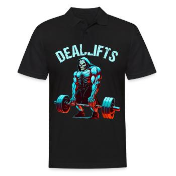 Deadlifts Gym Fitness Lustiges Training - Männer Poloshirt - Schwarz - Vorne - Kai (181cm)