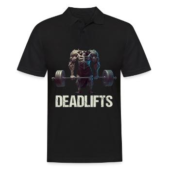 Deadlifts Gym Fitness Lustiges Training - Männer Poloshirt - Schwarz - Vorne - Kai (181cm)