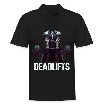 Deadlifts Gym Fitness Lustiges Training - Männer Poloshirt - Schwarz - Vorne - Kai (181cm)