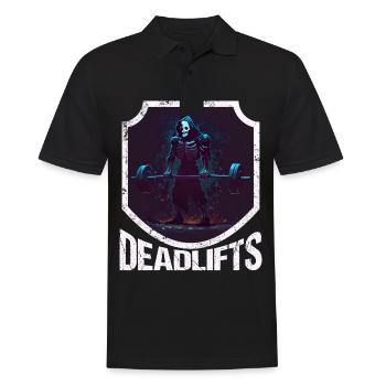 Deadlifts Gym Fitness Lustiges Training - Männer Poloshirt - Schwarz - Vorne - Kai (181cm)