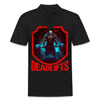 Deadlifts Gym Fitness Lustiges Training - Männer Poloshirt - Schwarz - Vorne - Kai (181cm)