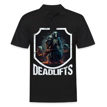 Deadlifts Gym Fitness Lustiges Training - Männer Poloshirt - Schwarz - Vorne - Kai (181cm)