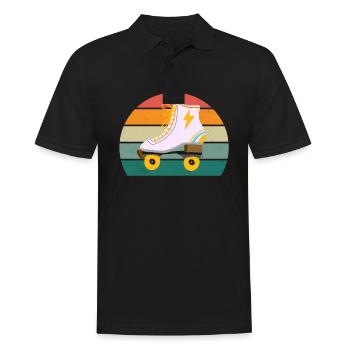 Inlineskaten Skater Skaterin Inlinerin Rollschuhe - Männer Poloshirt - Schwarz - Vorne - Kai (181cm)