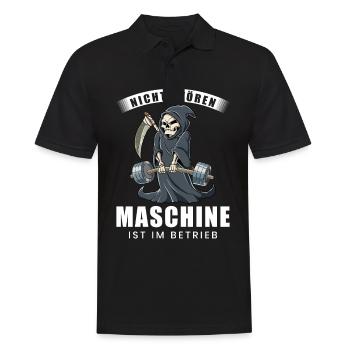Nicht Stören Maschine In Betrieb Gym - Männer Poloshirt - Schwarz - Vorne - Kai (181cm)