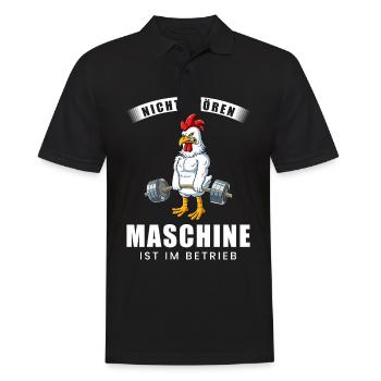 Nicht Stören Maschine In Betrieb Gym - Männer Poloshirt - Schwarz - Vorne - Kai (181cm)