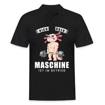 Nicht Stören Maschine In Betrieb Gym - Männer Poloshirt - Schwarz - Vorne - Kai (181cm)