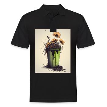 Müll Pflanzen Verschmutzung Umwelt Klima - Männer Poloshirt - Schwarz - Vorne - Kai (181cm)