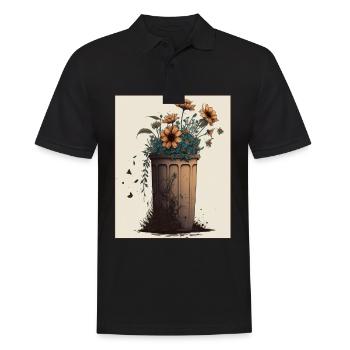 Müll Pflanzen Verschmutzung Umwelt Klima - Männer Poloshirt - Schwarz - Vorne - Kai (181cm)