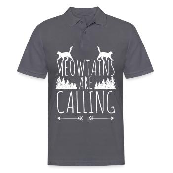 Cat Kitten Mountains Randonnée Escalade en plein air - Polo Homme - charbon - Devant - Nico (186cm)