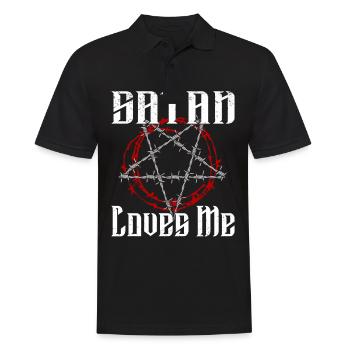Satan Belzébuth Diable Gothique Pentagramme Mystique - Polo Homme - noir - Devant - Kai (181cm)