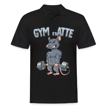 Gym Rat Bodybuilding Fitness Gym - Men's Polo Shirt - black - Front - Kai (181cm)