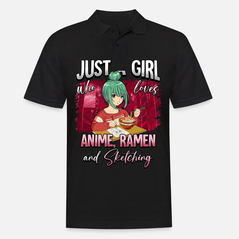 Anime Otaku Weeb - Men's Polo Shirt - black