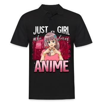 Anime Otaku Weeb - Men's Polo Shirt - black - Front - Kai (181cm)