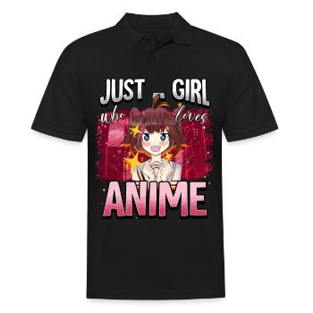 Anime Otaku Weeb - Men's Polo Shirt - black - Front - Kai (181cm)