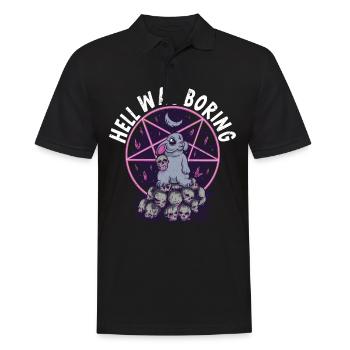 Satan Belzébuth Diable Gothique Pentagramme Mystique - Polo Homme - noir - Devant - Kai (181cm)