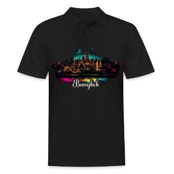 Bangkok Thaïlande Thaïlande Voyage Bangkok Tenue. - Polo Homme - noir - Devant - Kai (181cm)