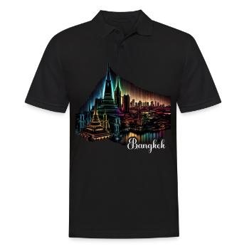 Bangkok Thaïlande Thaïlande Voyage Bangkok Tenue. - Polo Homme - noir - Devant - Kai (181cm)