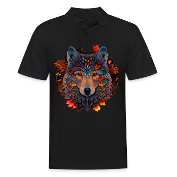Wölfe Silhouette Naturschutz Tierschutz Wolf - Männer Poloshirt - Schwarz - Vorne - Kai (181cm)