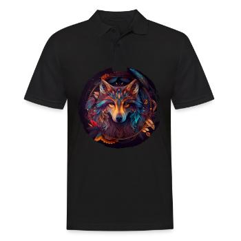 Wölfe Silhouette Naturschutz Tierschutz Wolf - Männer Poloshirt - Schwarz - Vorne - Kai (181cm)