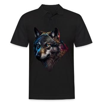 Wölfe Silhouette Naturschutz Tierschutz Wolf - Männer Poloshirt - Schwarz - Vorne - Kai (181cm)