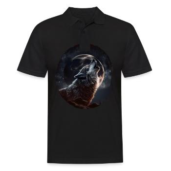 Wölfe Silhouette Naturschutz Tierschutz Wolf - Männer Poloshirt - Schwarz - Vorne - Kai (181cm)