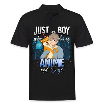 Anime Otaku Weeb - Men's Polo Shirt - black - Front - Kai (181cm)