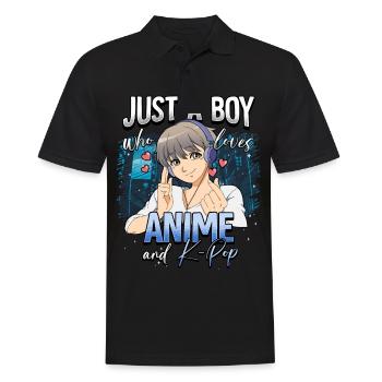 Anime Otaku Weeb - Men's Polo Shirt - black - Front - Kai (181cm)