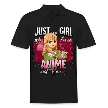 Anime Otaku Weeb - Men's Polo Shirt - black - Front - Kai (181cm)