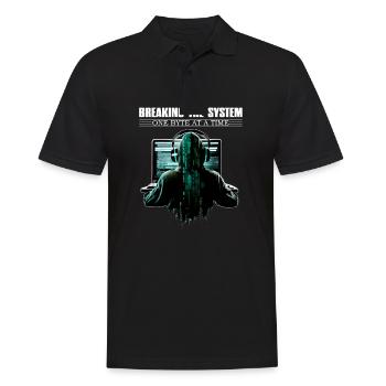 Breaking The System One Byte At A Time for Ethical - Männer Poloshirt - Schwarz - Vorne - Kai (181cm)