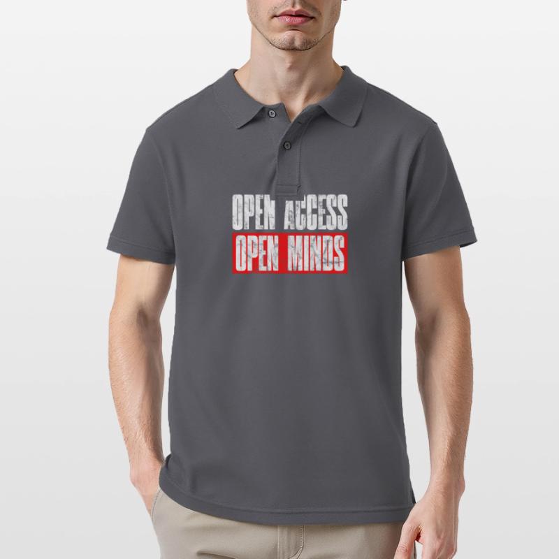 Open Access Open Mind for Hacker and Coder Männer Poloshirt
