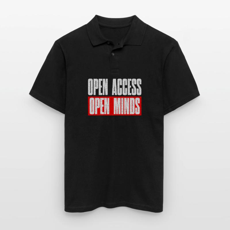 Open Access Open Mind for Ethical Hacker and Coder Männer Poloshirt