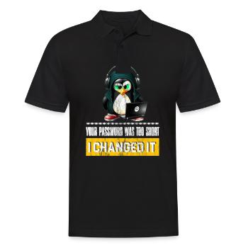 Your Password Was To Shoort - I Changed It for - Männer Poloshirt - Schwarz - Vorne - Kai (181cm)