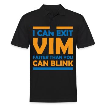 I Can Exit WIM Faster Than You Blink for Linux - Männer Poloshirt - Schwarz - Vorne - Kai (181cm)
