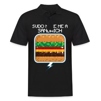 Sudo Make Me A Sandwich the Dream of Linux Admins - Männer Poloshirt - Schwarz - Vorne - Kai (181cm)