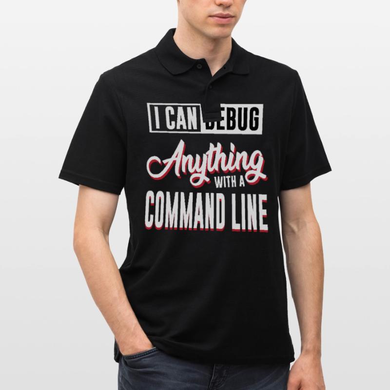 I Can Debug Anything With a Command Line for Linux Männer Poloshirt