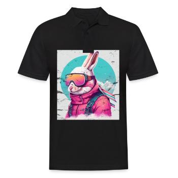 Lapin d’hiver Ski Snowboard Lapin des neiges - Polo Homme - noir - Devant - Kai (181cm)