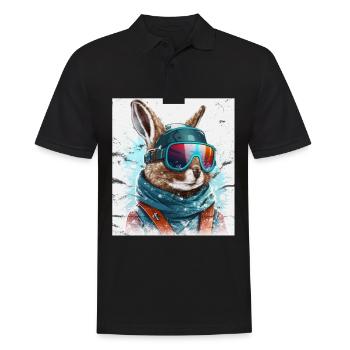 Lapin d’hiver Ski Snowboard Lapin des neiges - Polo Homme - noir - Devant - Kai (181cm)