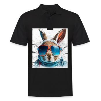 Lapin d’hiver Ski Snowboard Lapin des neiges - Polo Homme - noir - Devant - Kai (181cm)