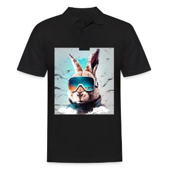 Lapin d’hiver Ski Snowboard Lapin des neiges - Polo Homme - noir - Devant - Kai (181cm)